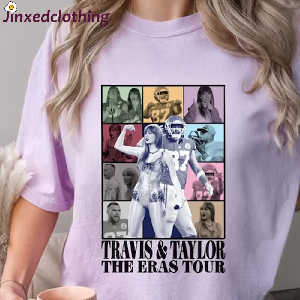 Official Travis And Taylor Shirt The Eras Tour Kansas City Chiefs T-shirt 